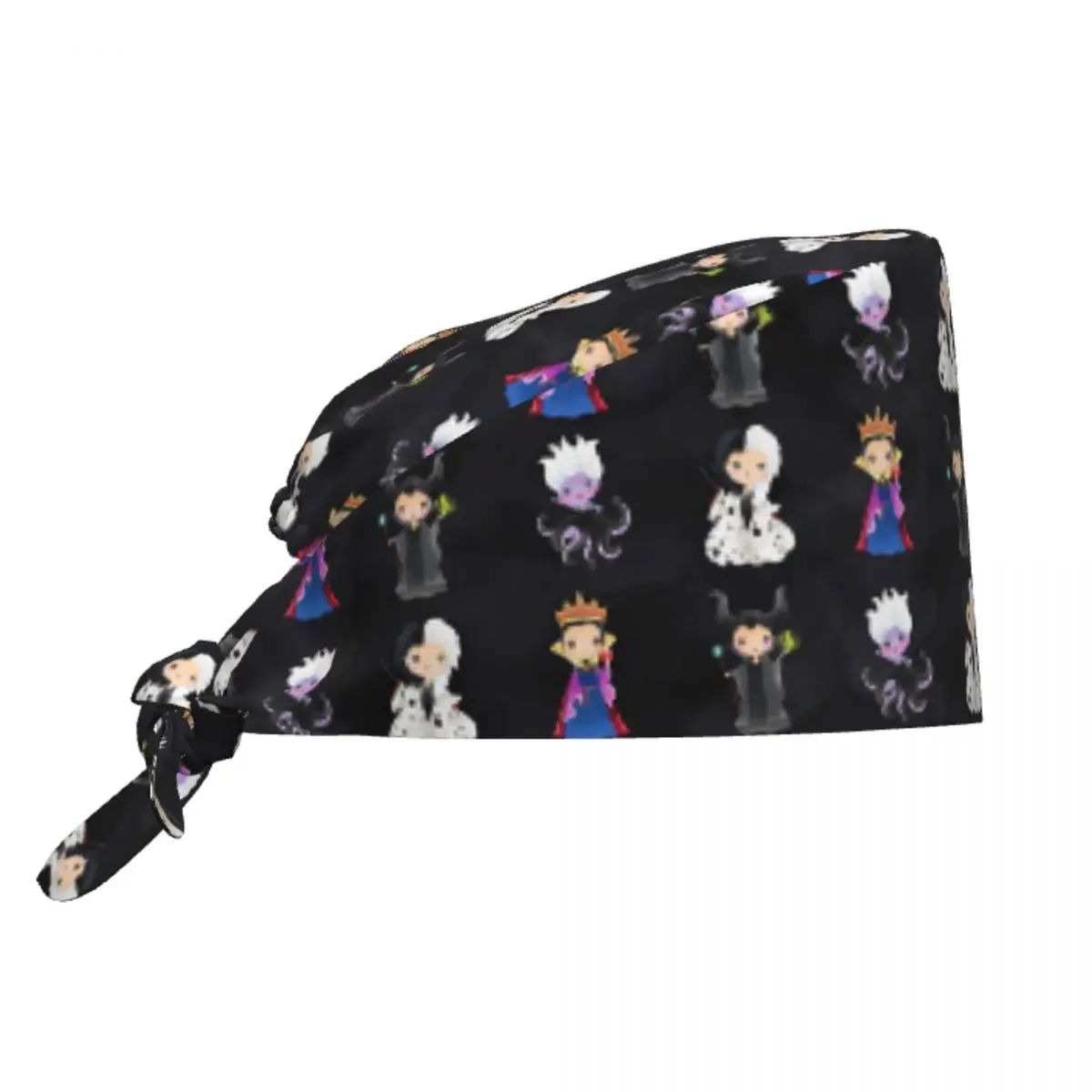 Custom Maleficent Anime Cartoon Scrubs Cap Surgical Hats Women Men Operating Room Cap Operator Hats Lab Works Hat