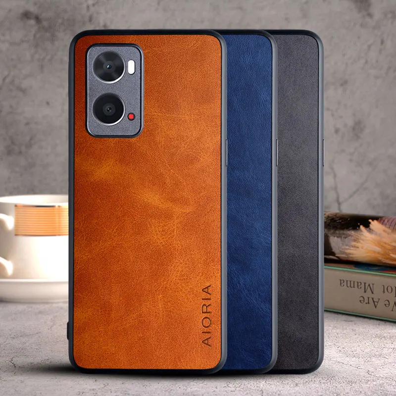 Case for Oppo A96 A76 A36 4G coque Luxury Vintage leather funda Skin cover for oppo a96 case capa