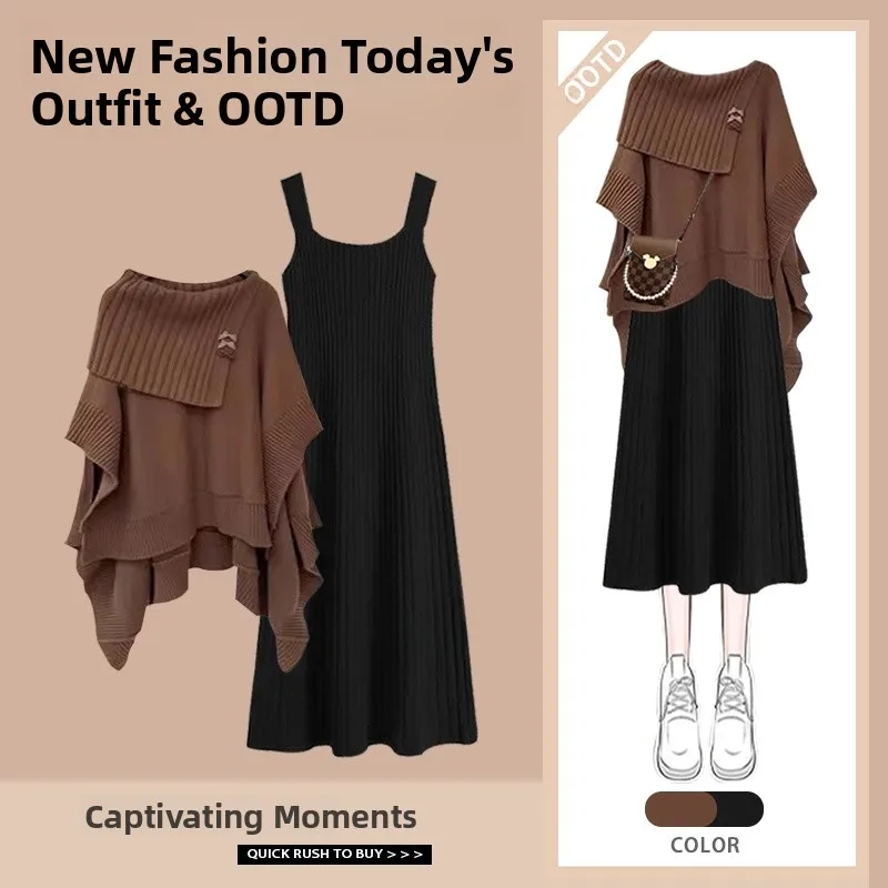 

Ele осень-зима женский вязаный свитер и комплект из двух предметов Dr Long Sve Cowl Ne свитер с вязаным ремешком Dr