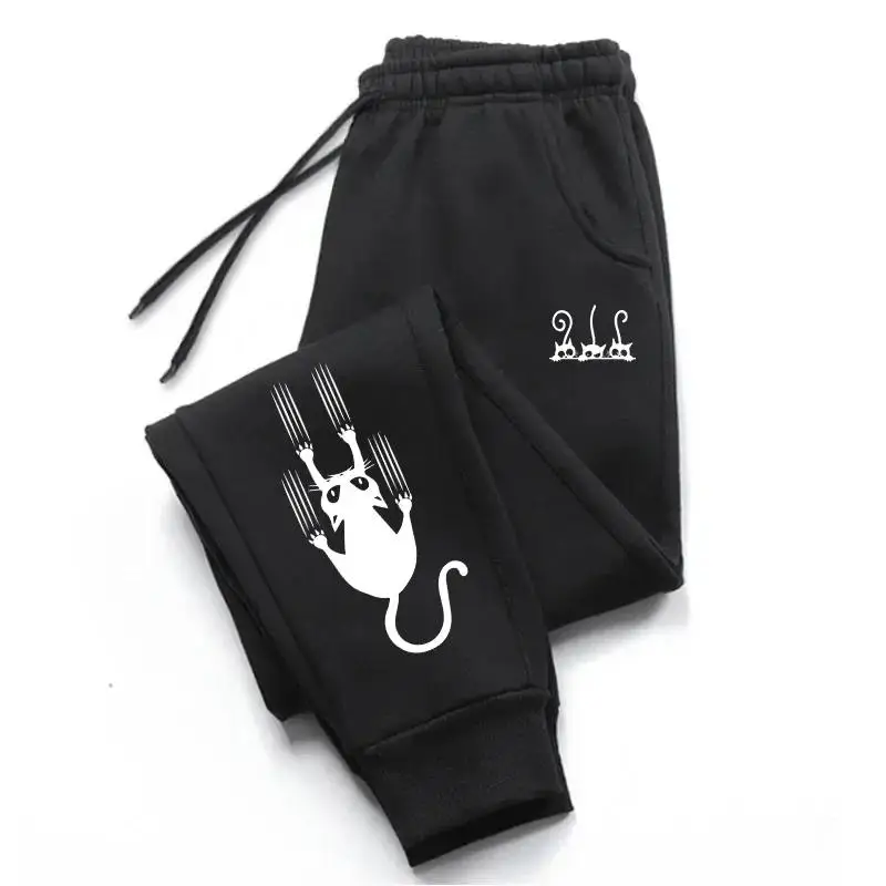 

Многофункциональные мужские спортивные брюки, брюки для отдыха с милым котом, брюки с пляжным принтом, мужские брюки для занятий спортом и бегом