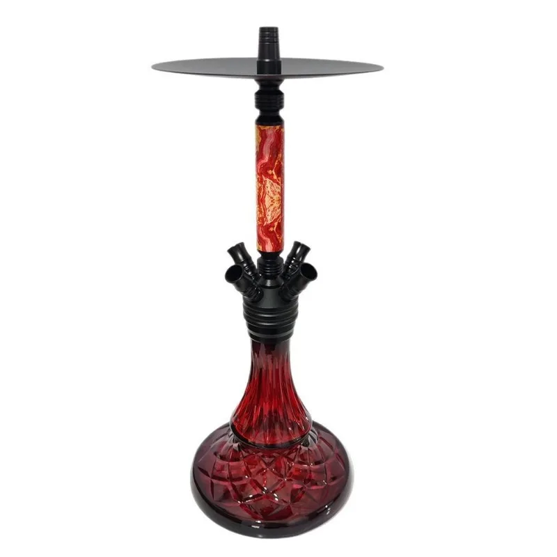 

Arabian four-pipe hookah set Aluminum alloy medium four-pipe pot for many people to use