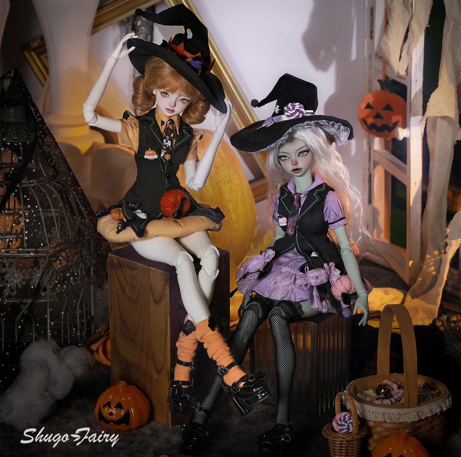 1/4 Bjd Doll Bariy Big Chest Halloween Troublemaker Candies Costume Fullset Lolita Ball Jointed Dolls Best  Halloween gift