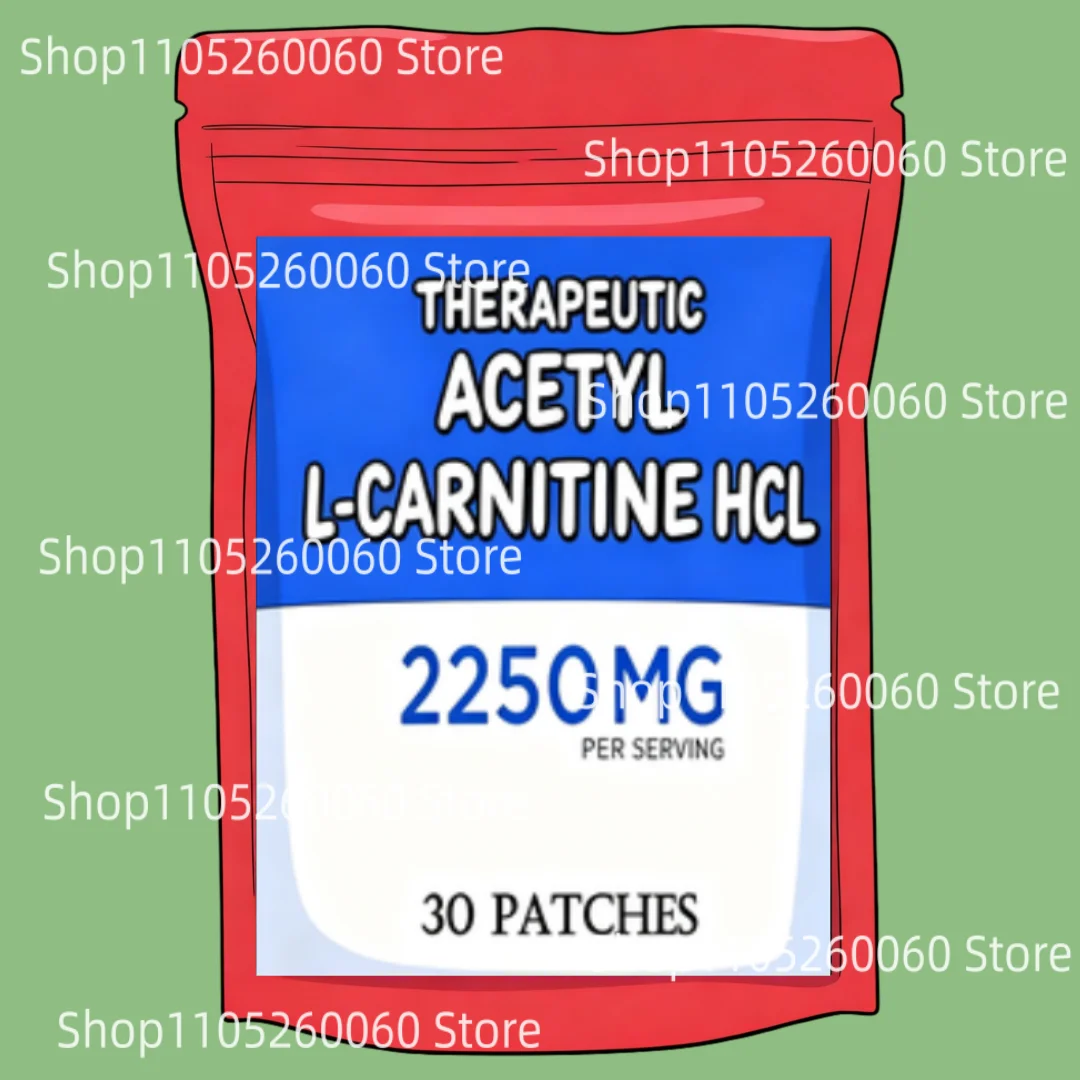 Parches transdermicos de acetil L-carnitina HCL, soporte para la salud del cerebro y antioxidante, 30 parches