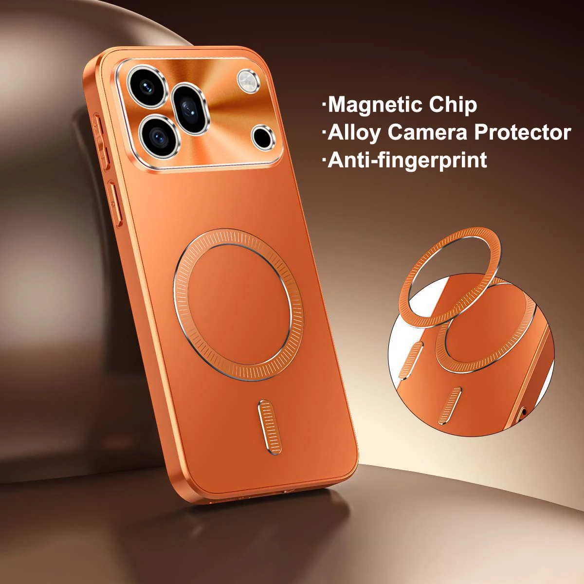 Für Honor 600 Pro 600 Lite Global Case Magnetische Mag-safe Hülle für kabelloses Laden, harte, matte Rückseite aus Legierung mit Kameraschutz