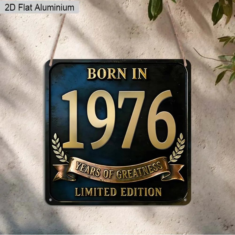 CIFBUY Retro Vintage 1976 Limited Edition Aluminum Wall Art Waterproof Durable Rustproof Metal Decor for Home Office Garage Bar