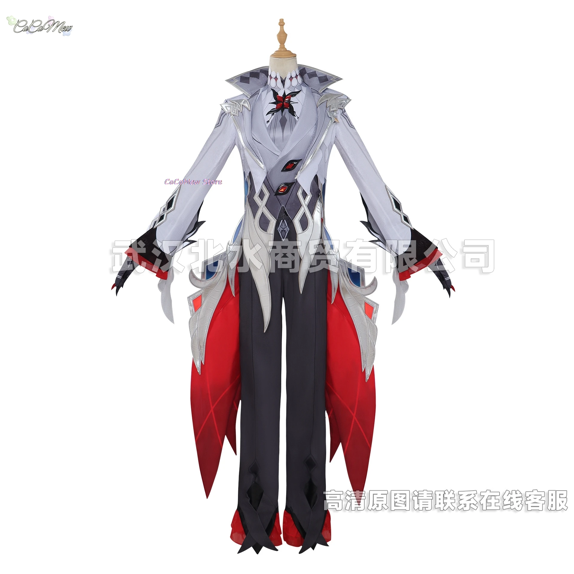 2024 baru Arlecchino kostum Cosplay Knave Set lengkap versi terbaru pakaian seragam Cosplay dengan aksesori untuk acara penggemar