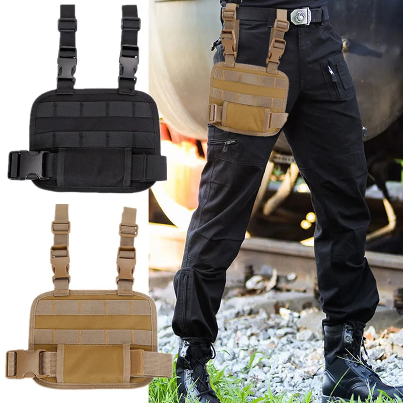 Drop Leg Thigh Platform MOLLE Thigh Rig Panel Paintball Airsoft Pistol Holster Platform Adapter Accessories