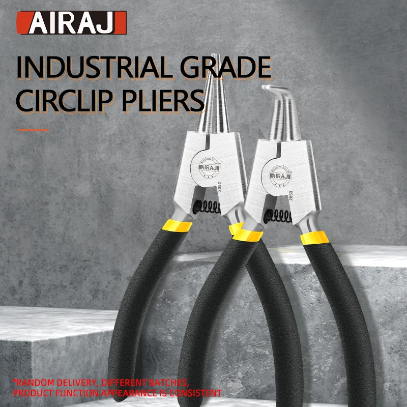 AIRAJ 5-In Circlip Pliers Needle nose Pliers Retaining Ring Pliers for Removing Installing Puller Locking Rings Shafts Hand Tool