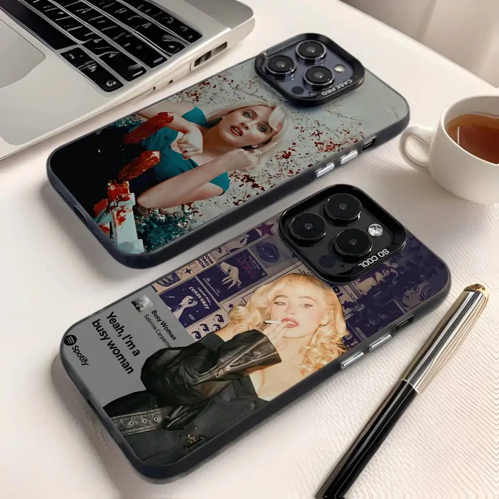 

Sabrina Carpenter Short n Sweet Phone Case For iPhone 16,15,14,13,12,11,8,7,Pro,Max,Plus,Mini,XS,SE Anti Fall Black Matte Hard