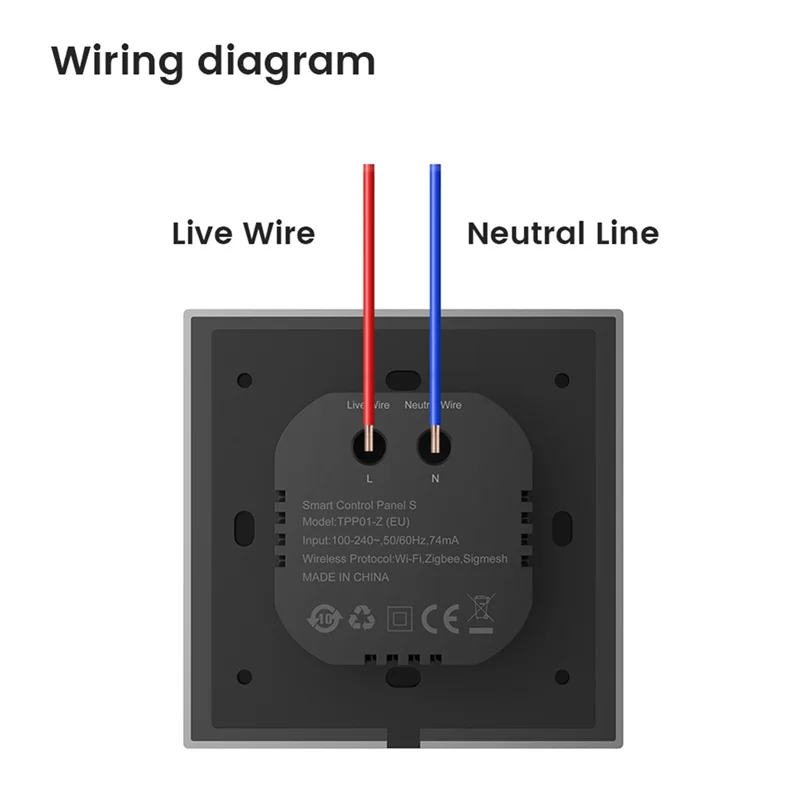 لوحة تحكم المنزل الذكي مقاطعة التحكم الصوتي Tuya المنزل الذكي مع شاشة تعمل باللمس 4 بوصة للتحكم في المنزل الذكي-A58E