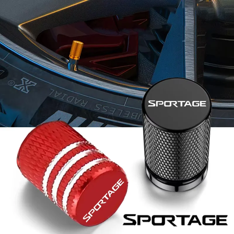 Car Metal Wheel Tire Valve Caps Tyre Stem Airtight Covers for KIA SPORTAGE Logo K7 KX3 KX5 Morning PICANTO RIO Accessories
