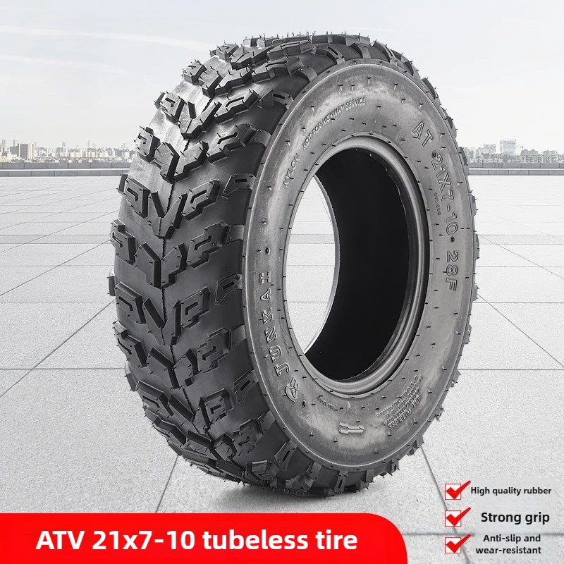 

Homemade Four-wheeled Motorcycle 21X7-10 Off-road Vacuum Tire ATV Beach Car Go-kart Accessories 10X5.5 Tire
