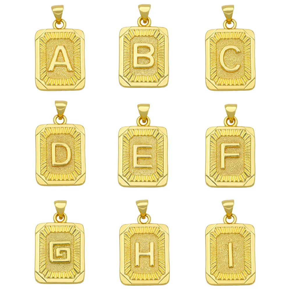 OCESRIO DIY Polished Big Letter Charms for Jewelry Making Supplies For Handmade Jewelry Components Accessories pdta145