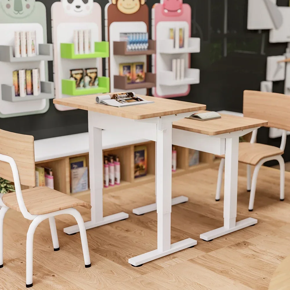 2026 NEW Design Modern School Furniture Classroom Study Table Smart Electric Height Adjustable Study Desks With Remote Control