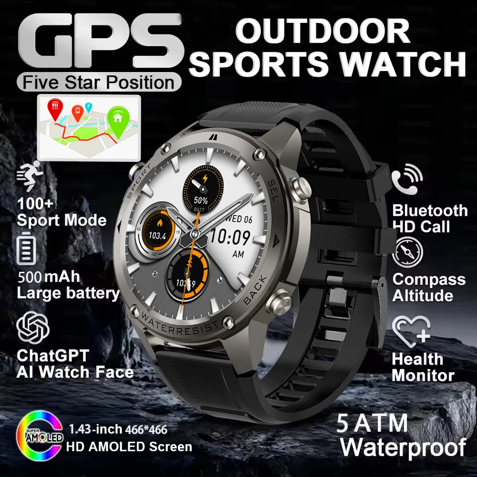 2025 NEW Smart Watches Hd Waterproof Screen Fitness Tracking Outdoor Compass Male Women Sports Smartwatch Fashion Gifts For Men