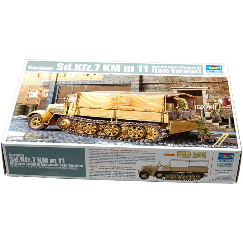 Trumpeter 01507 1/35 German Sdkfz 7 KM m11 Mittlere Zugkraftwagen 8t Halftrack Military Toy Plastic Assembly Building Model Kit