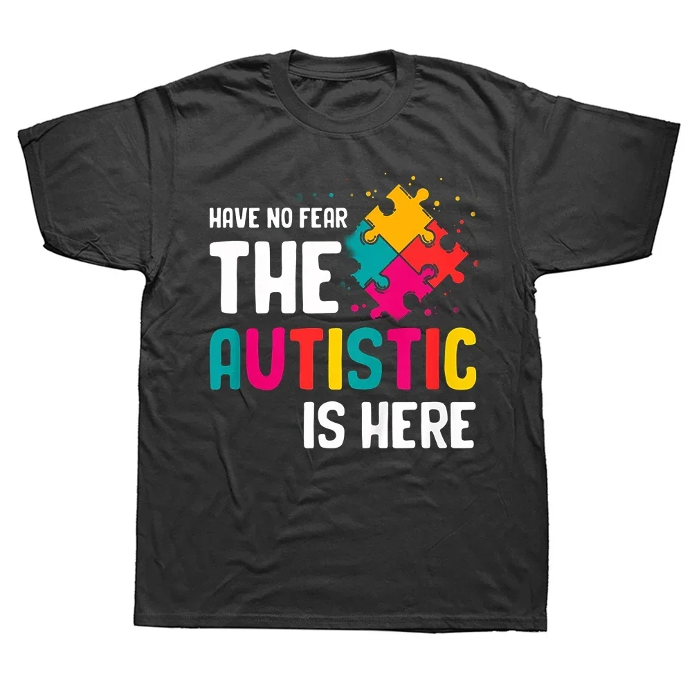 Funny Autism Adults Autist Autistic T Shirts Graphic Cotton Streetwear Short Sleeve Birthday Gifts Summer Style T-shirt Men image 2