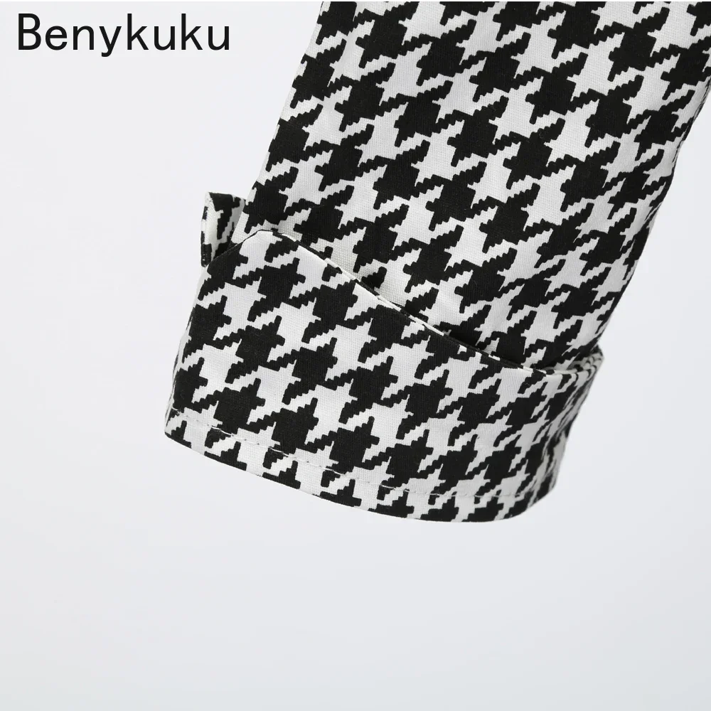 Houndstooth Women Vintage Plaid Dress 2026 Summer Sexy V Neck Half Sleeve Robe Retro Casual Party Rockabilly 50s 60s Swing Dress - view 6