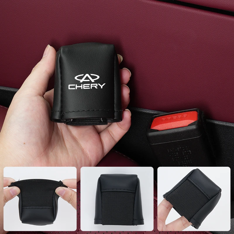 

Full Wrap Leather Car Seat Belt Buckle Base Cover Protector For Chery Fulwin QQ Tiggo 3 5 T11 A1 A3 A5 Amulet M11 Eastar Elara