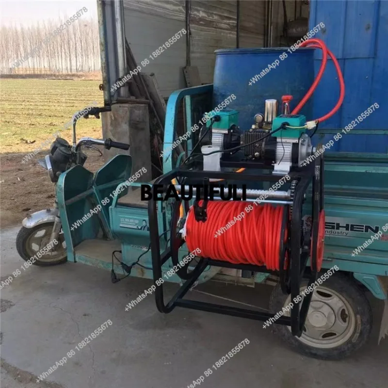 

High-pressure Electric Three-wheeler Core Remote Control Side-mounted Spray Device, Automatic Tube Rolling Agricultural Engine
