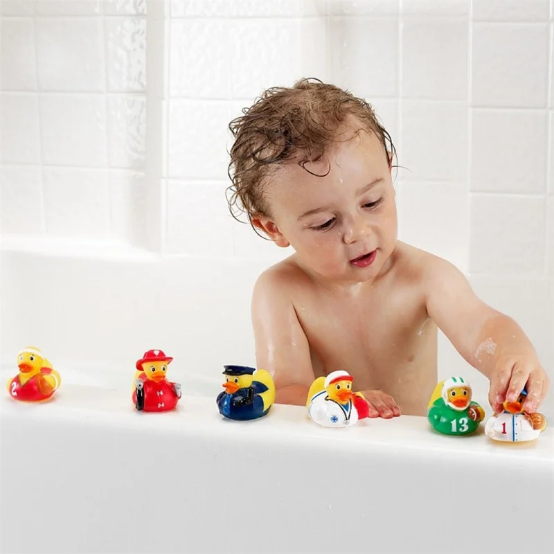 Резиновые утки 1 шт., Детские Игрушки для ванны, игрушка для ванны, игрушка-поплавок с Пищалками, забавная утка для купания в воде, подарок для детей