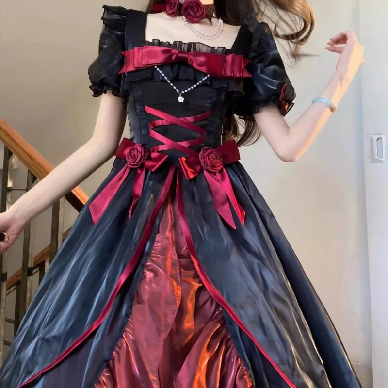 

Black and Red People's Wedding Dress Gorgeous Sweet