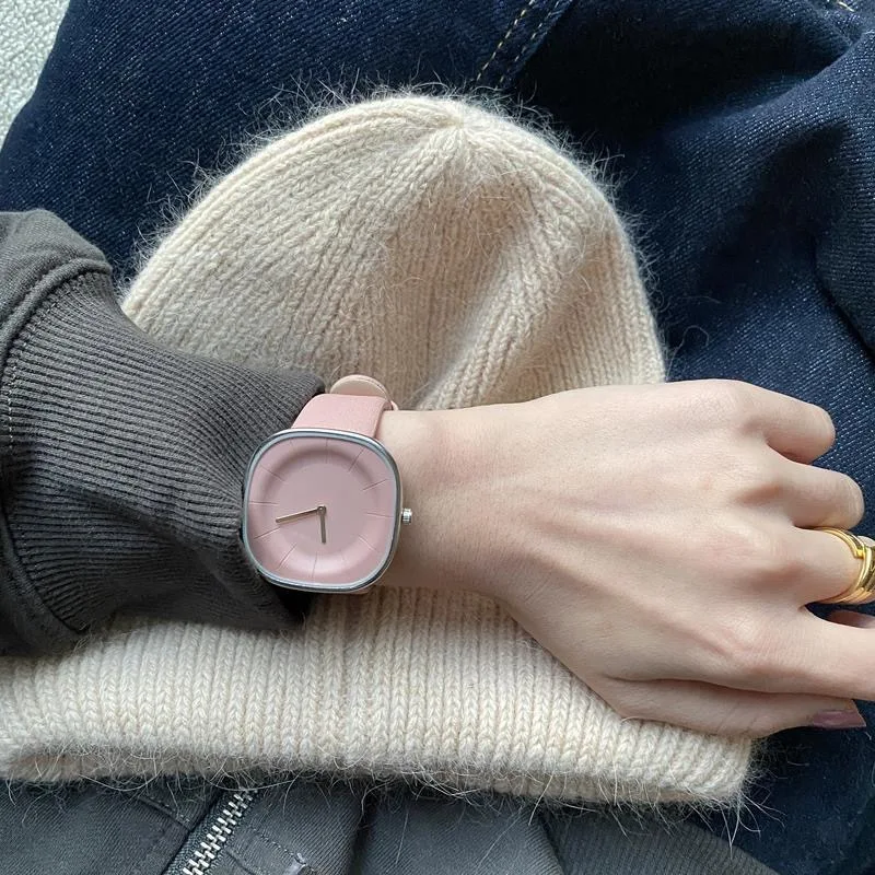 

Роскошные женские часы, минималистичные, с квадратным циферблатом, кожаным ремешком, новые кварцевые часы для пары, наручные часы Montre Femme