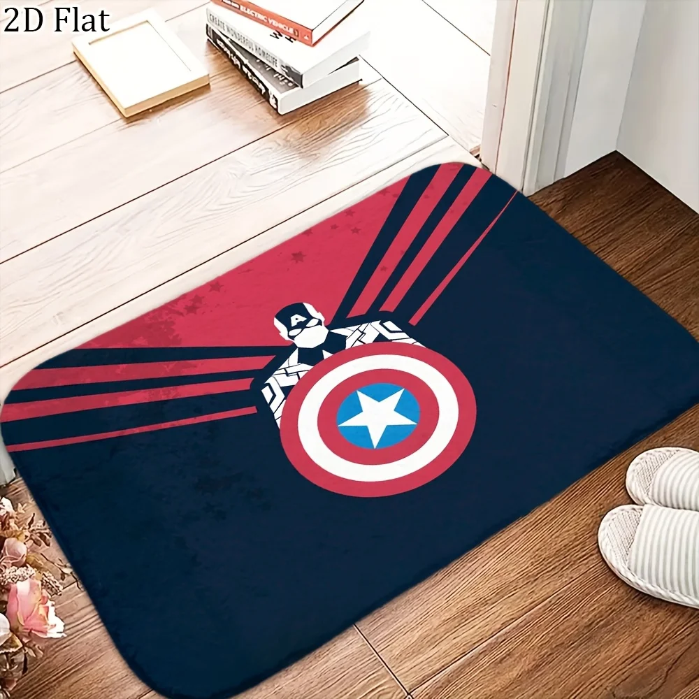 

Фланелевый коврик с изображением супергероев Marvel, 1 шт., разные размеры, многофункциональный, для ежедневного использования, подходит для ванной комнаты, прихожей, прачечной.