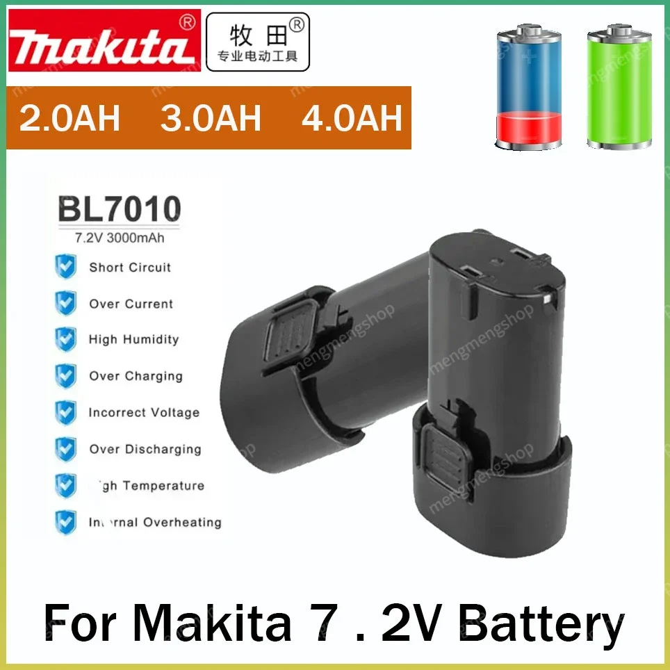 

BL7010 7.2V 3000mAh Li-ion Battery Replacement Makita 194355-4 TD020 TD020D TD020DS DF330D ML704 TD090D Power Tools