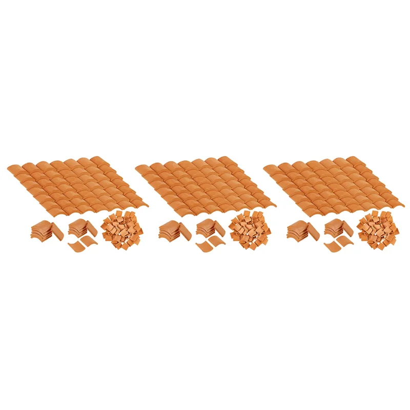 A04F-300 pçs telhas conjunto de construção telhas em miniatura mini casa de bonecas telhas telha falsa casa de bonecas cozinha jardim acessórios
