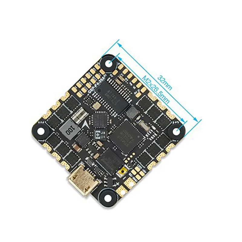 FFYY-GEP-F411-35A F411 AIO controlador de vuelo BLHELIS 35A 4 en 1 ESC 2-6S 25,5 Mm x 25,5 Mm para RC FPV Cinewhoop Drone