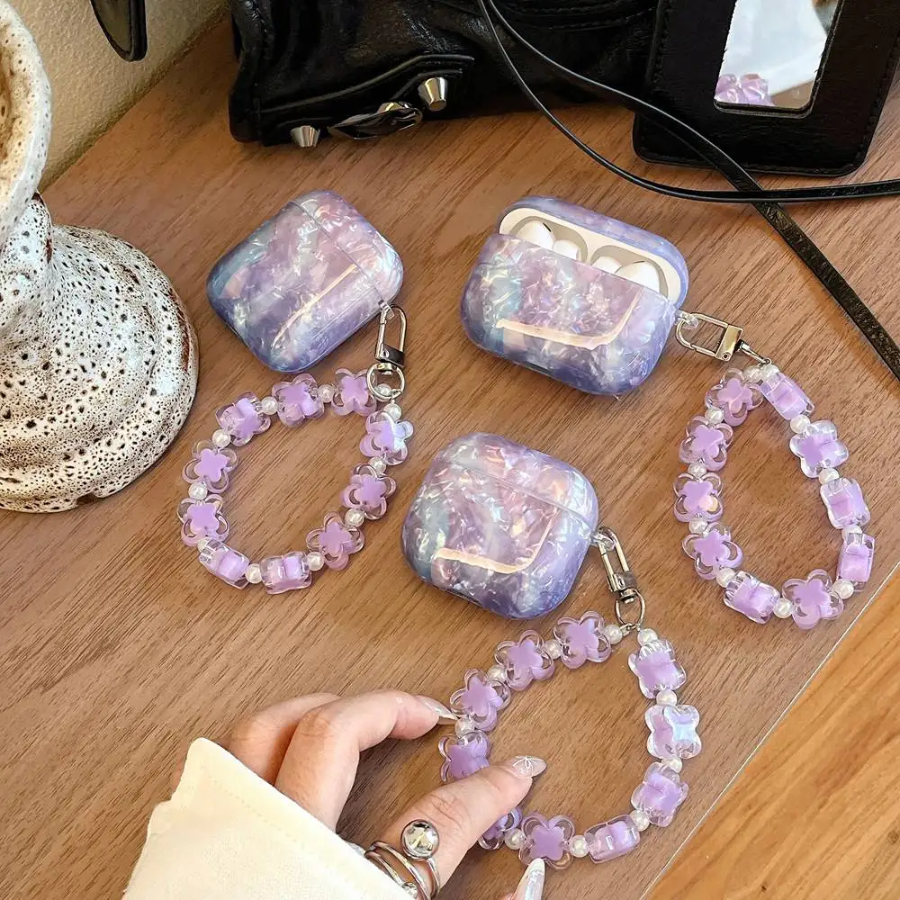 الفاخرة الفتيات اللؤلؤ حقيبة سماعة الاذن ل Airpods برو 3 حافظة ل AirPods 4 3 2 حافظة ل Airpods Pro2 غطاء مع صندوق سماعة المفاتيح