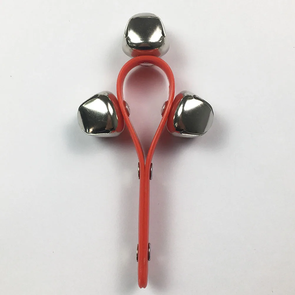 2Pcs Handheld Tambourine Durable Plastic Metal Educational Percussion Instrument for Music Learning Handbell