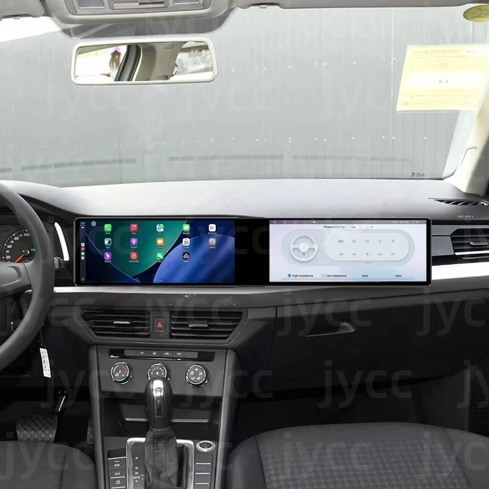 For Volkswagen Bora 2023-2025 Carplay Dual 12.3 Inch High Resolution Display Car Radio GPS Navigation Multimedia Stereo HeadUnit