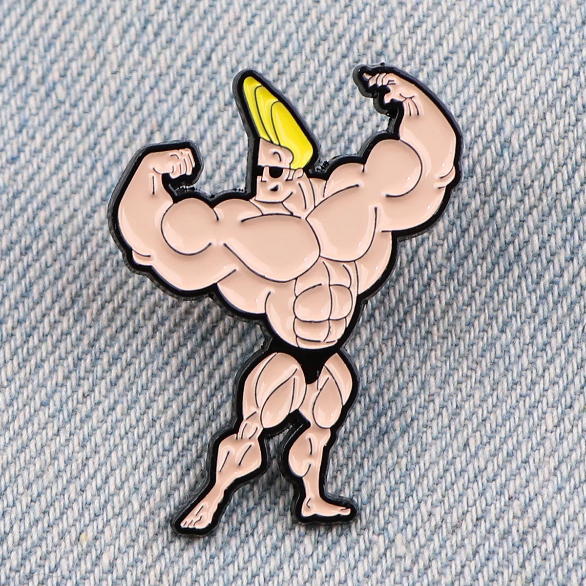 Muscular Man Enamel Pin Cartoon Brooches for Women Lapel Pins Badges on Backpack Clothing Accessories Fashion Jewelry Gift