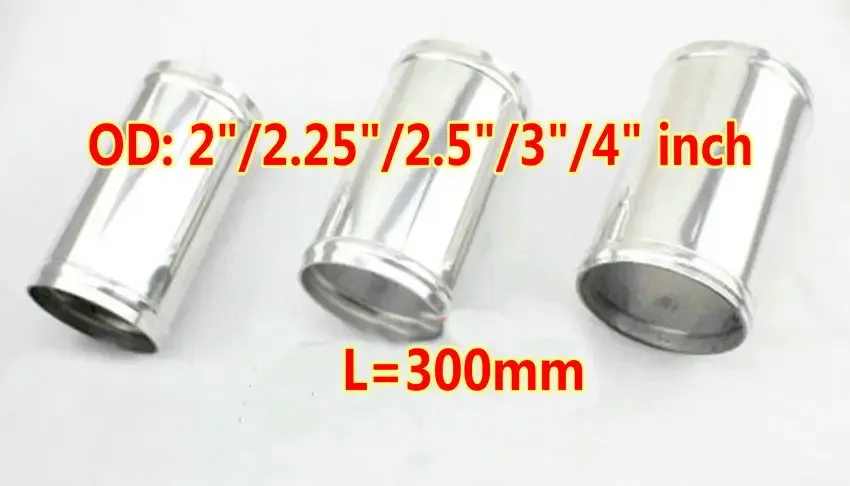 

2"/2.25"/2.5"/3"/4" inch Straight Turbo Piping Aluminum hose Intercooler Pipe Tube Tubing L=300 mm OD 51/57/63/76/102mm