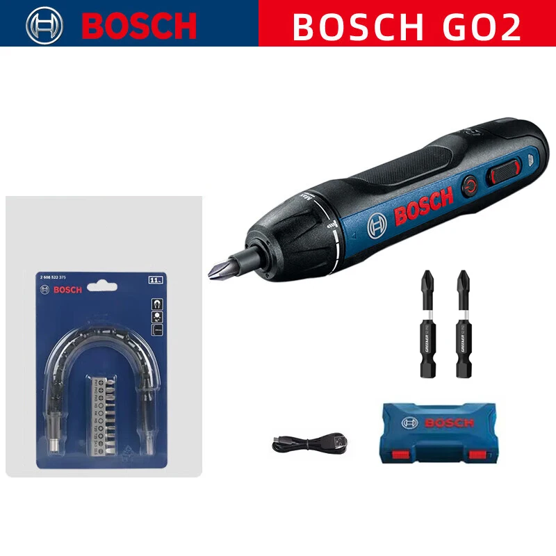 BOSCH GO2 Cordless Electric Screwdriver Professional Multi-Function Screw Driver with Box Mini Hand Drill Home DIY Power Tools