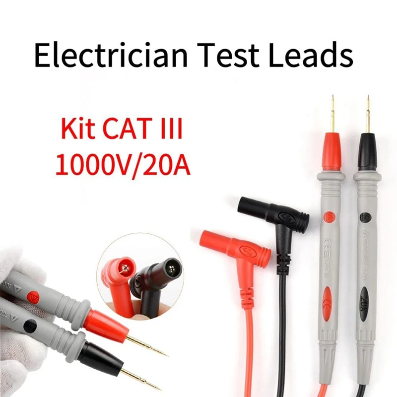 RISE-Universal Multimeter Test Leads Cable AC DC 1000V 20A CAT III Measuring Probes Pen For Multi-Meter Tester Wire Tips