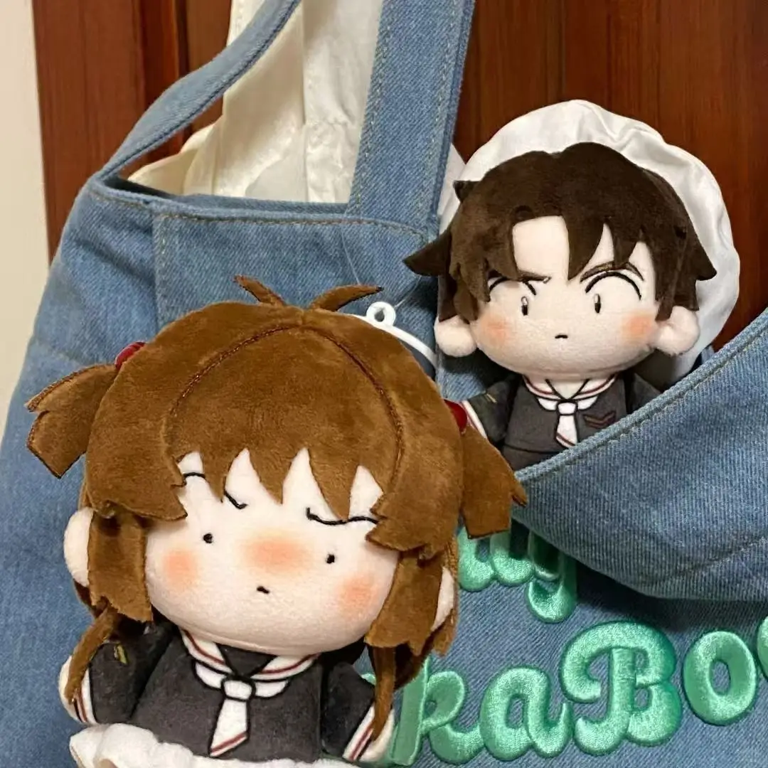 Cardcaptor Sakura 10cm Printed Cotton Doll Pendant Kinomoto Sakura Syaoran Li Plush Keychain Backpack Decor Anime Toys Gift