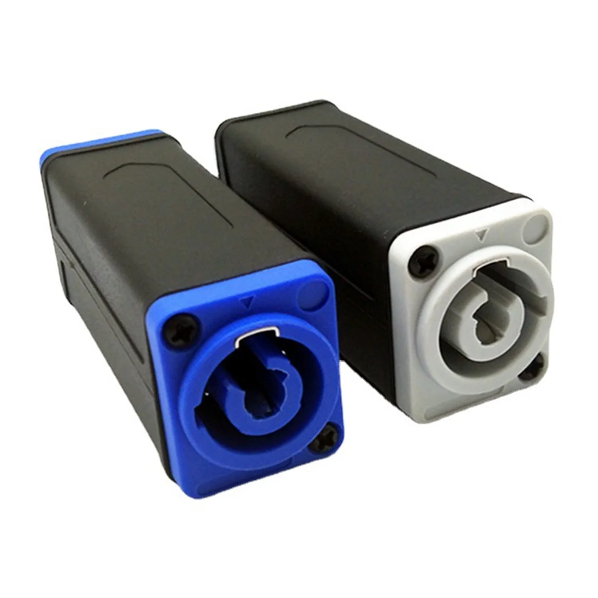 Popular LED PowerCon AC Coupler Adapter Extender Connector High Quality Speakon Panel Mount Straight Adapter Blue to White