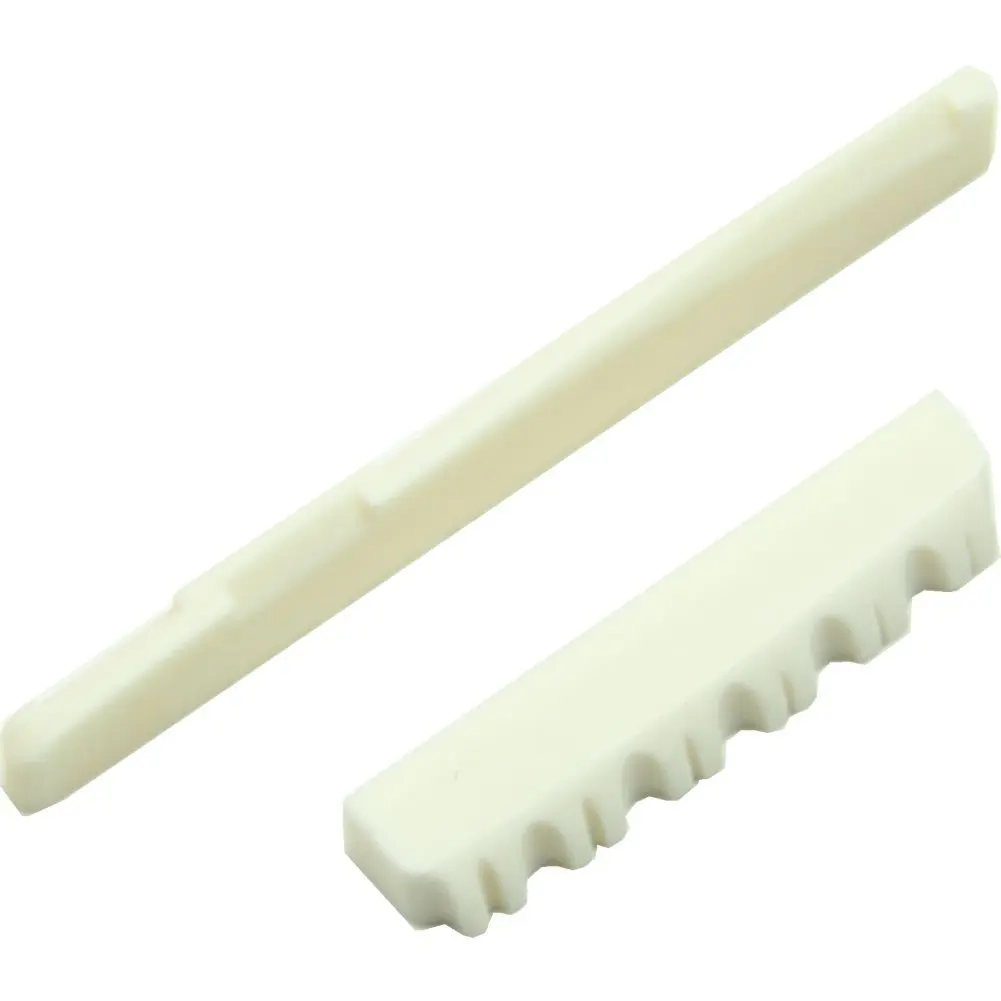 1Set Ivory Bone Bridge Saddle And Nut For 6 String Acoustic Guitar