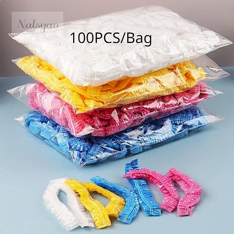 Sauna Accessories Transparent Waterproof Disposable Hair Caps Shower Covers for Bathroom Home Use