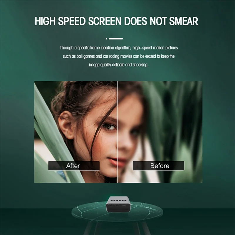 جهاز عرض صغير محمول للمسرح المنزلي مشغل الوسائط سينما لاسلكي متعدد الشاشات لهاتف Iphone Android سهل الاستخدام - قابس الاتحاد الأوروبي