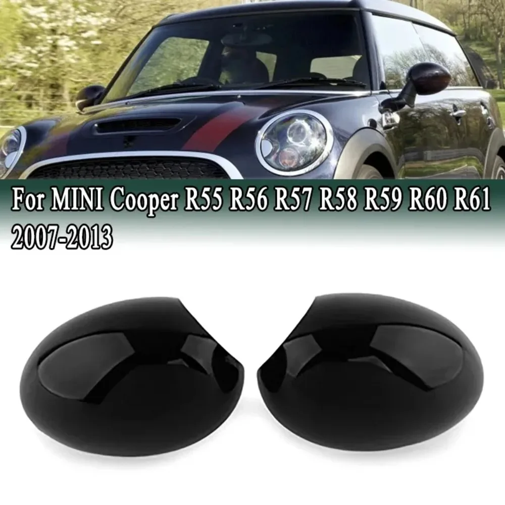 Door Wing Manual Fold Rearview Mirror Cover Cap For MINI Cooper R55 R56 R57 R58 R59 R60 R61 2007-2013 51162754913, 51162754914