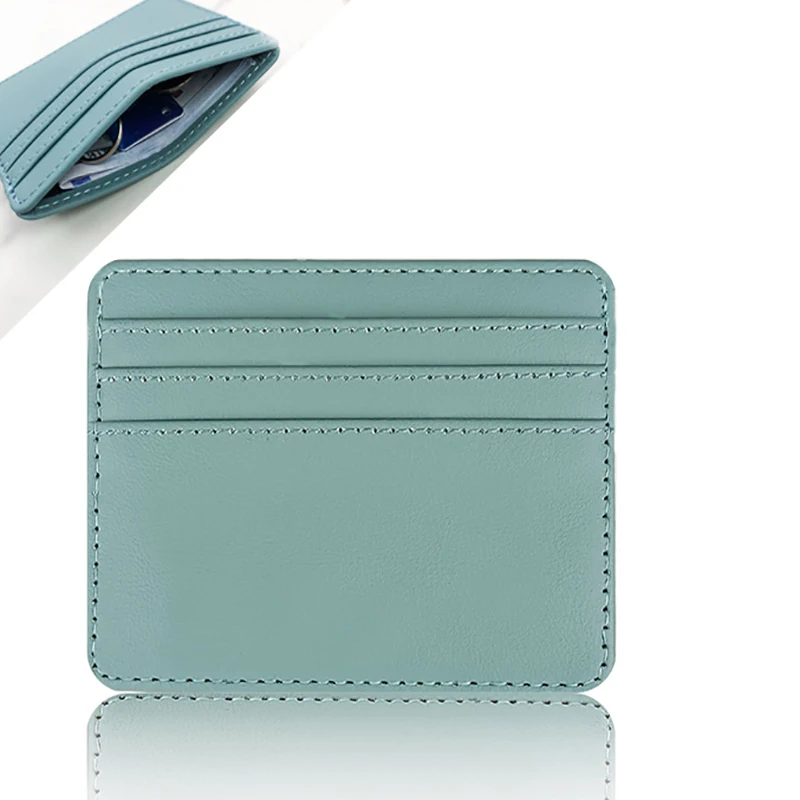 1pc Pu leather ID Card Holder Ultra Thin Bank Credit Card Box Multi Slot Slim Card Case Wallet Women Men Business Card Cover image 3