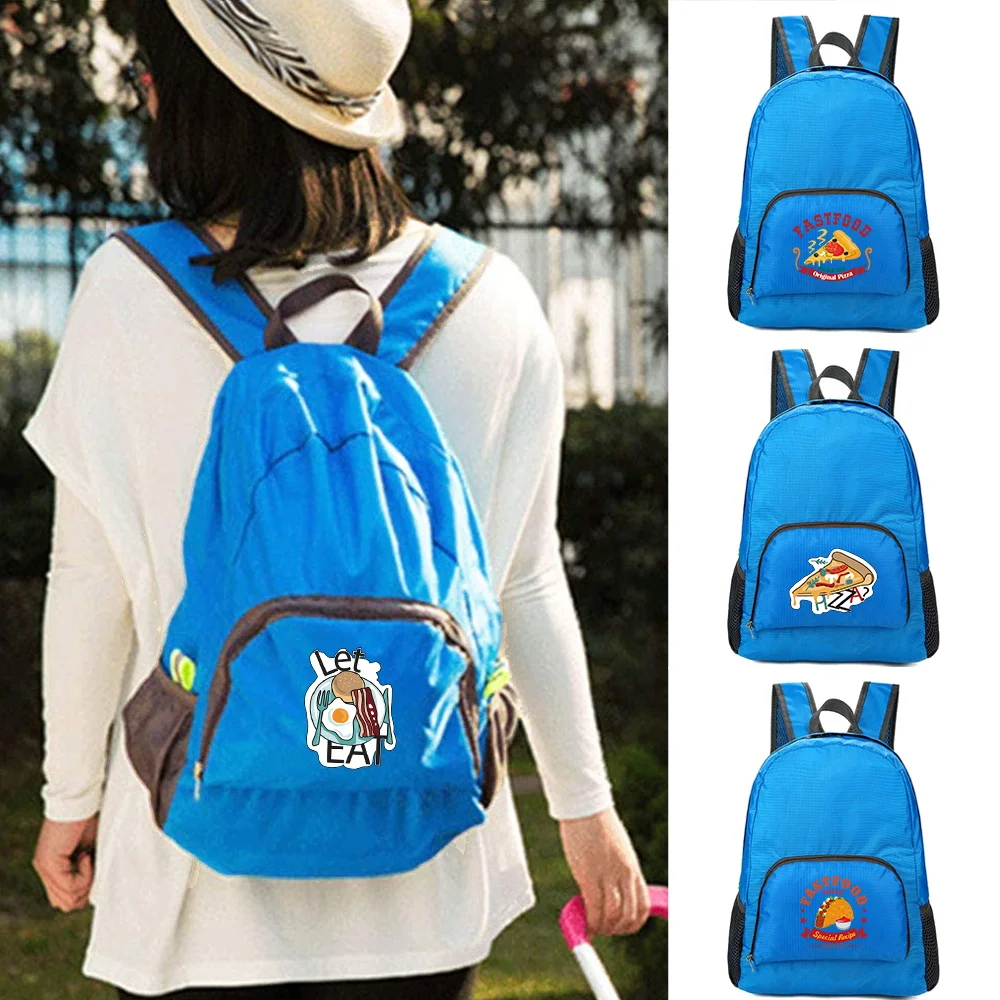 Backpacks Women Ultralight Foldable Daypack Mountaineering Pack Food Print Portable Schoolbag Travel Hiking Outdoor Backpack