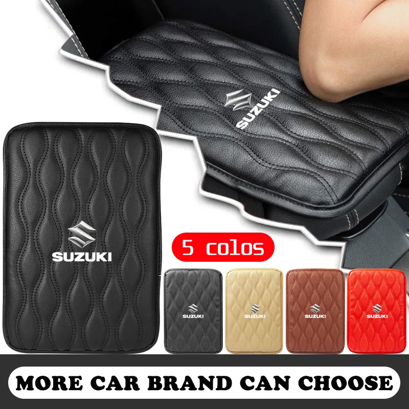 

Car Center Console Cover Leather Armrest Mat Arm Storage Box Mat For Suzuki Swift Sport Jimny Grand Alto SX4 Samurai Across