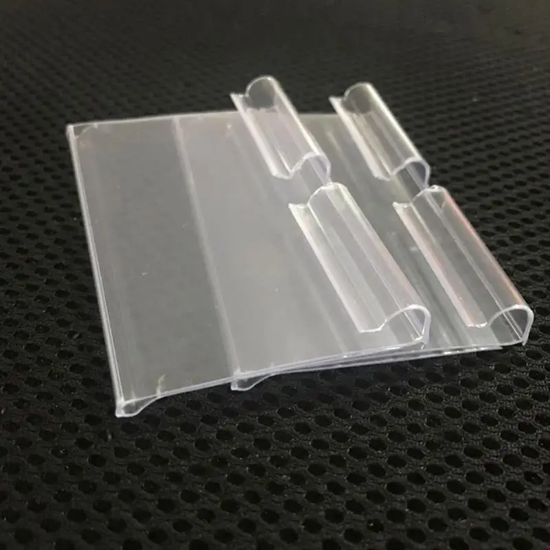 50PCS PVC Price Tags Premium PVC Price Tag For Supermarket Mall Shop Store Price Tag Of PVC Supermarket Shelf Good (Transparent)