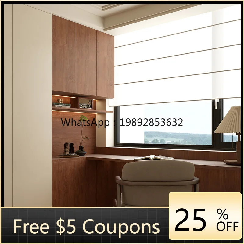 LYY Cream Retro Style Bookshelf Study Storage Floor-standing Organizer New Chinese Style Walnut Home Furniture