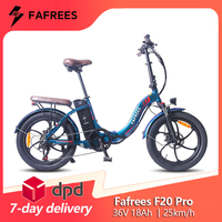 Fafrees F20 Pro Folding Electric Bicycle 250W 36V 18Ah Lithium Battery 20 inch MTB Mountain Bike Outdoor Fat Ebike for Adult